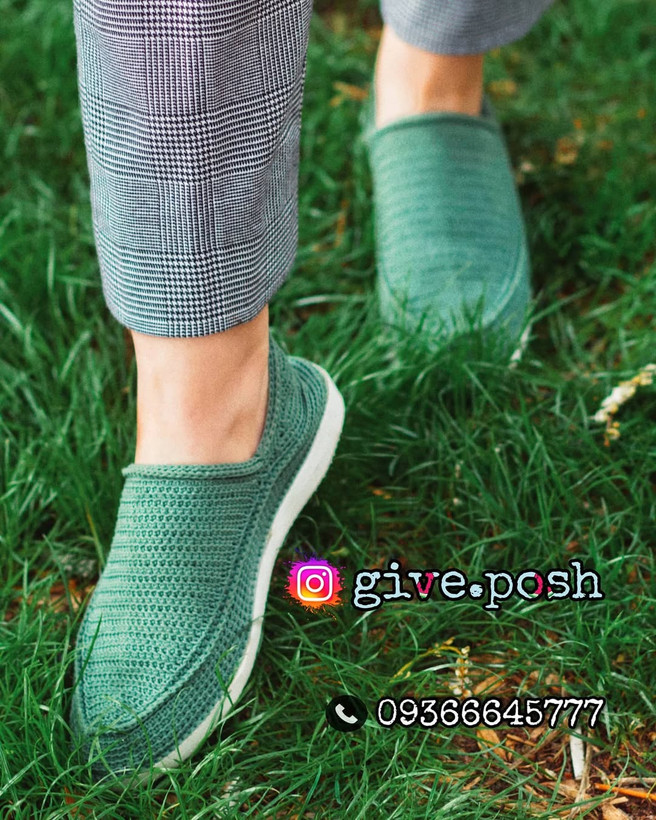 گیوه رنگ سبز زیره میکرو آلن تمام سفید
